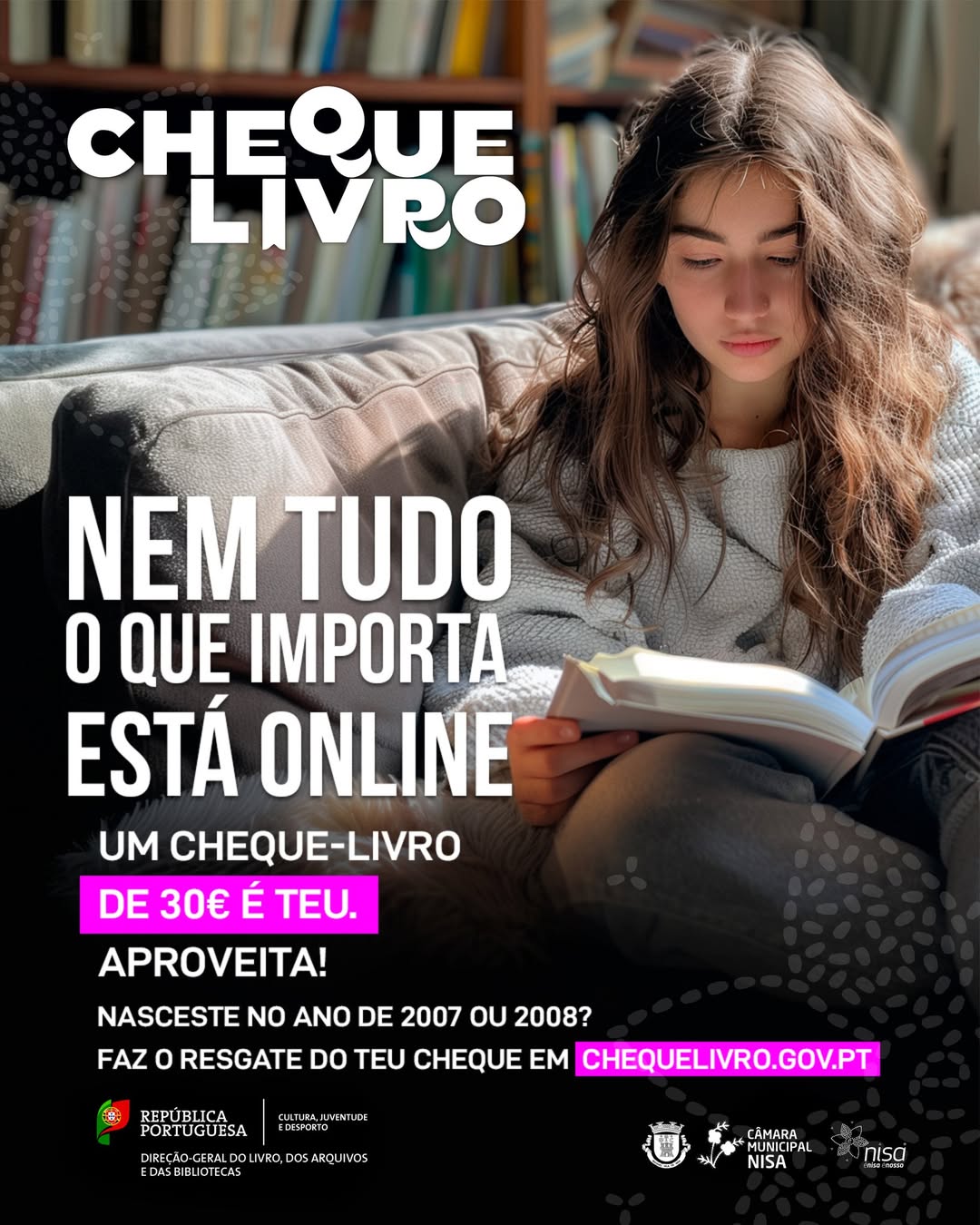 𝐏𝐫𝐨𝐠𝐫𝐚𝐦𝐚 “𝐂𝐡𝐞𝐪𝐮𝐞-𝐋𝐢𝐯𝐫𝐨” 𝐧𝐨 𝐯𝐚𝐥𝐨𝐫 𝐝𝐞 𝟑𝟎 𝐞𝐮𝐫𝐨𝐬

No âmbito da promoção da leitura …