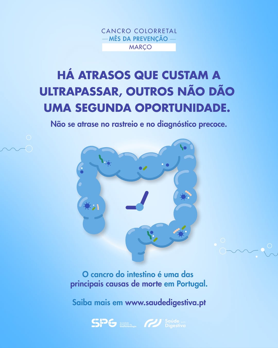 Em março assinala-se o Mês da Prevenção para o Cancro Colorretal. 

Sob o mote “…