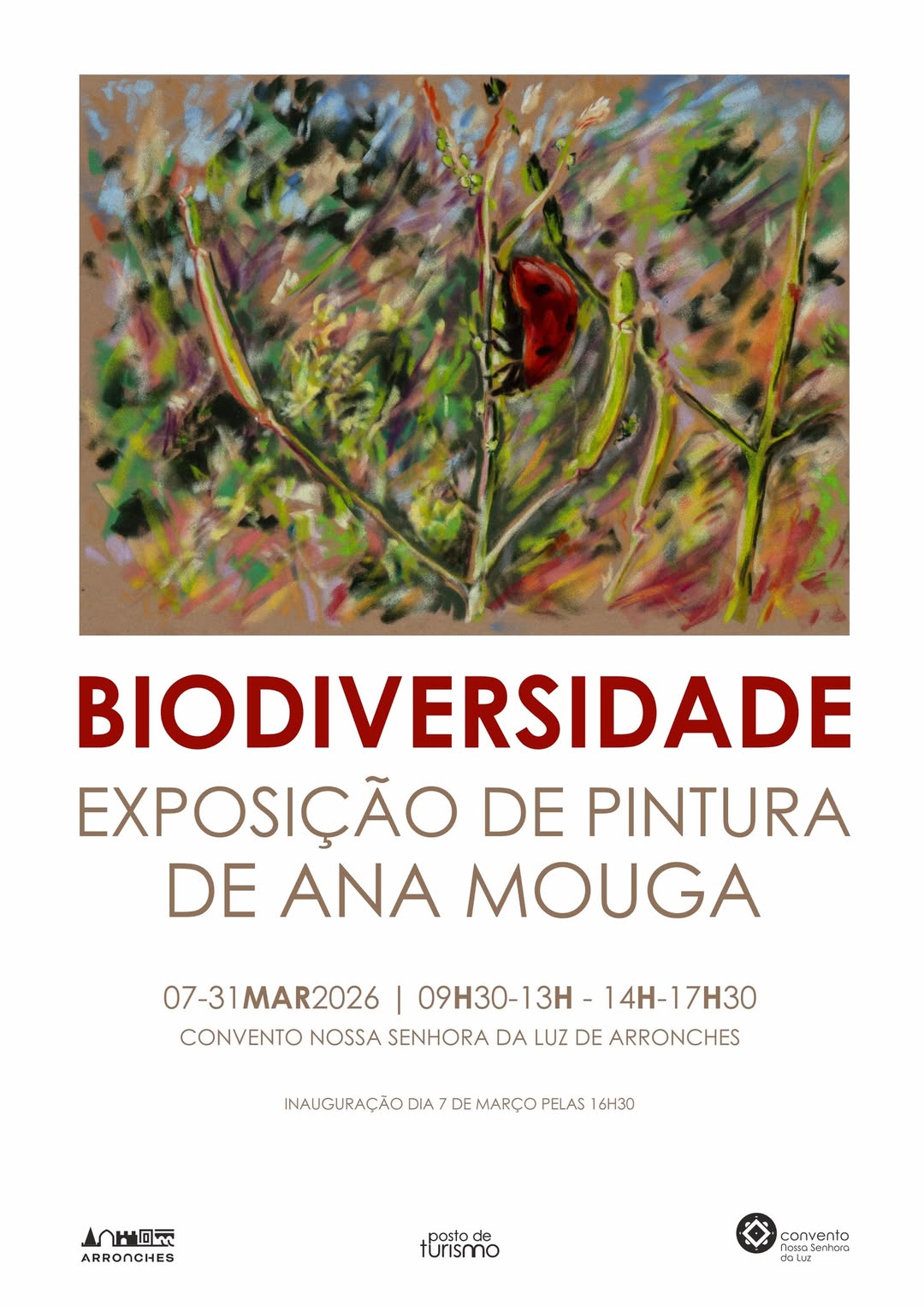 EXPOSIÇÃO | ‘BIODIVERSIDADE’ DE ANA MOUGA

Inauguração no dia 7 de março (sábado…