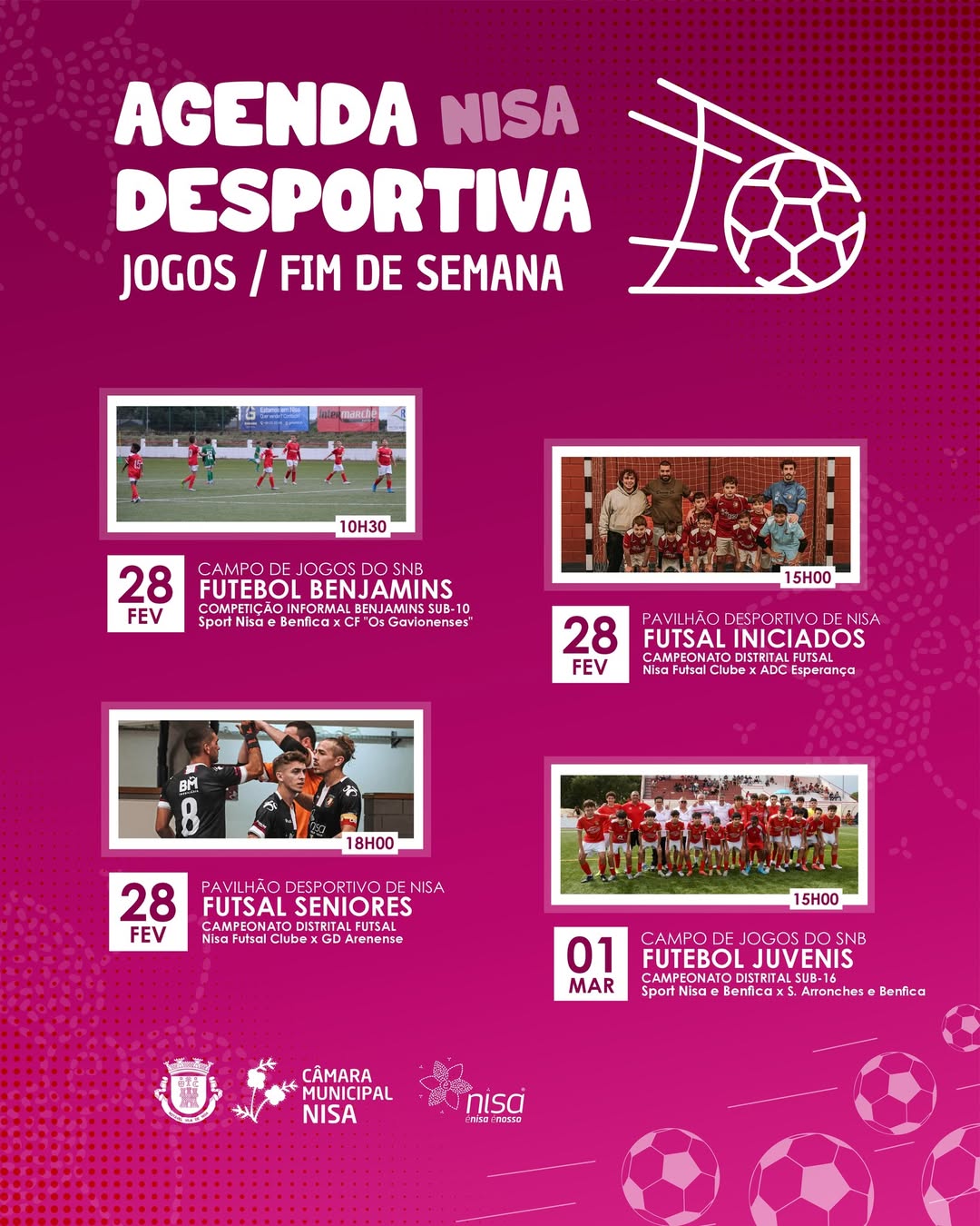 ๐ด๐๐๐๐๐ฬ๐๐๐ ๐
๐ ๐ต๐๐๐ ๐๐๐๐๐!
Futebol Benjamins
Sport Nisa e Benfica X CF “Os Ga… ๐ด๐๐๐๐๐ฬ๐๐๐ ๐
๐ ๐ต๐๐๐ ๐๐๐๐๐!
Futebol Benjamins
Sport Nisa e Benfica X CF “Os Ga…
