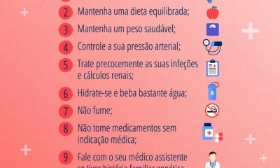 9 dicas para manter os seus rins saudáveis: sabe o que deve fazer
 Hidratar-se …