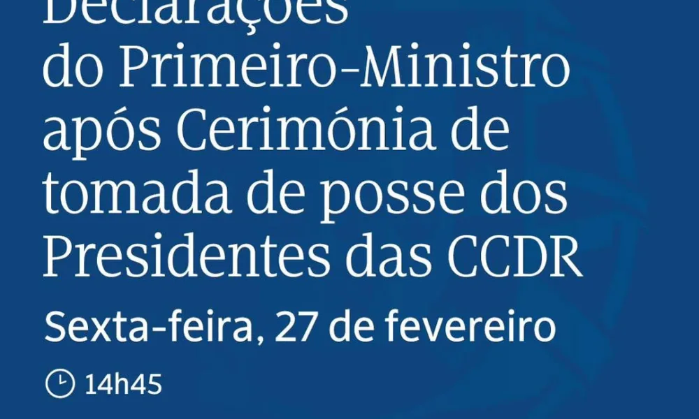 Assista à transmissão em direto das Declarações do Primeiro-Ministro após Cerimó…