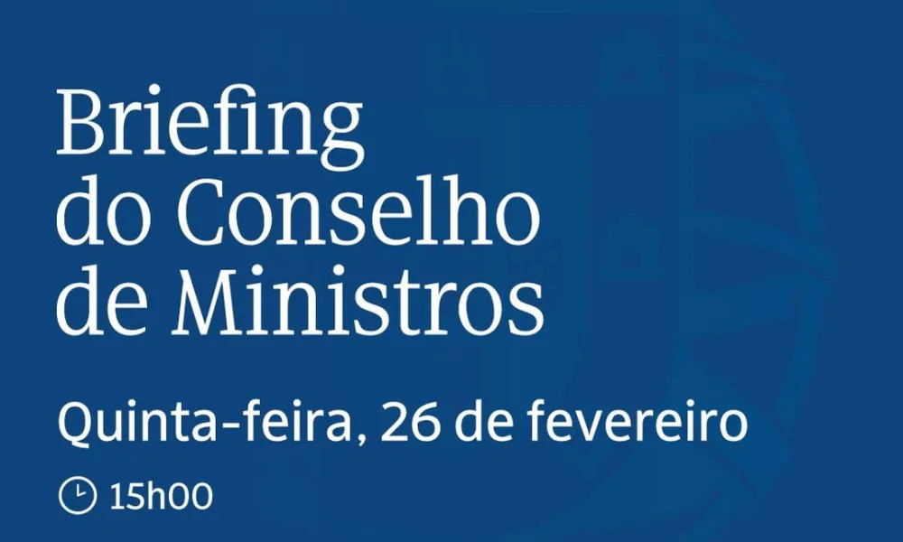 Assista à transmissão em direto do Briefing do Conselho de Ministros nas redes s…