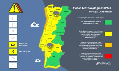 Atenção aos Avisos Meteorológicos para Portugal Continental nas próximas horas:
…
