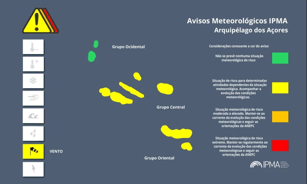 Atenção aos Avisos Meteorológicos para os Açores:
Vento – Amarelo [ 06 Fev 12:00…