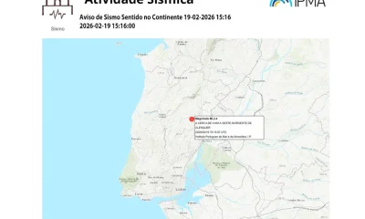 Aviso de Sismo Sentido no Continente 19-02-2026 15:16
2026-02-19 15:16:00
O Inst…