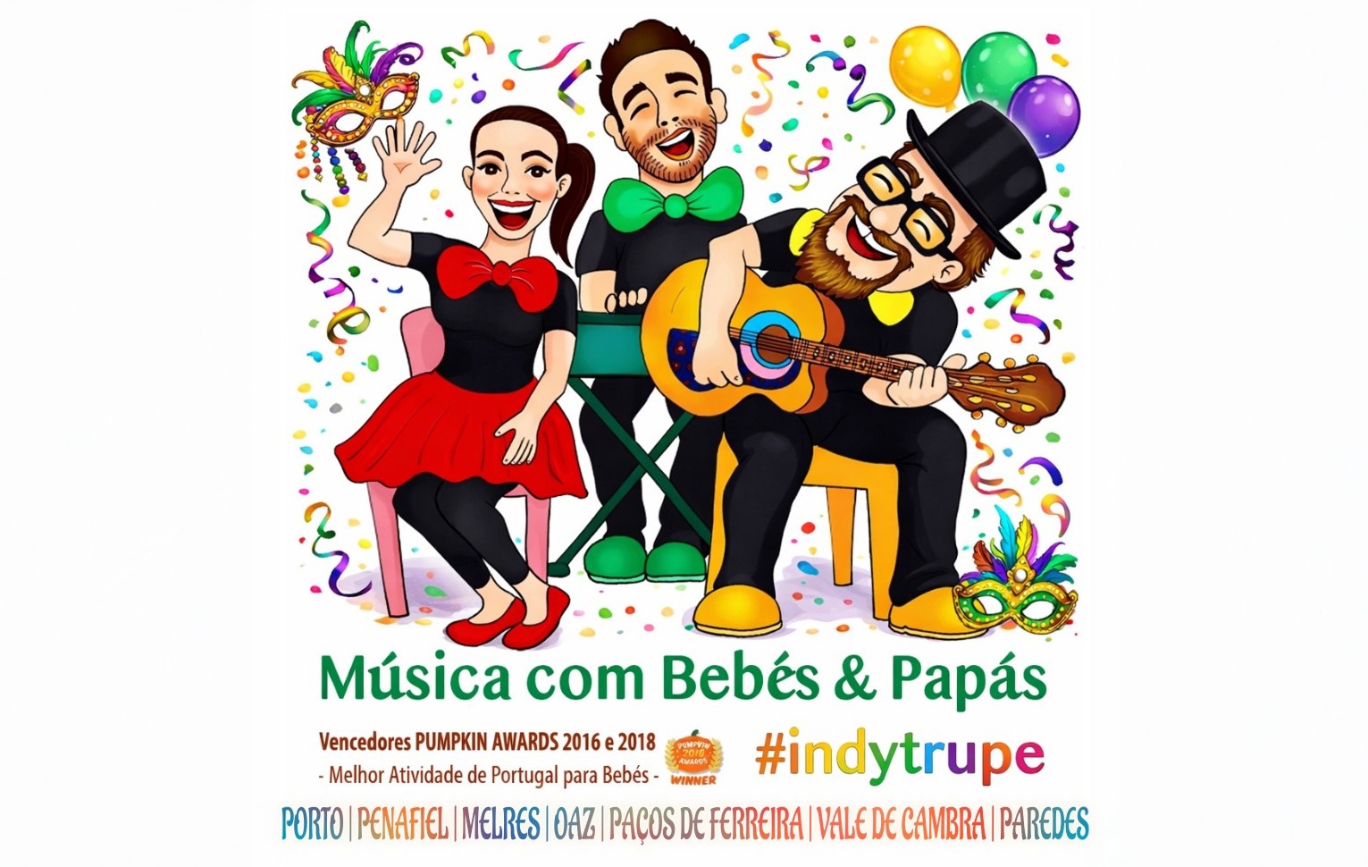 Biblioteca de Paços de Ferreira promove “Música com Bebés & Papás” em versão Carnaval