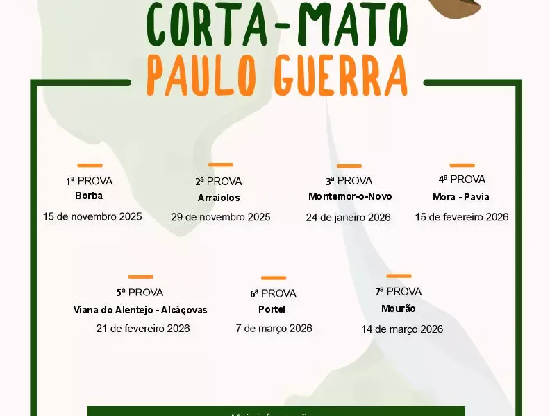 Atletismo de elite: Largo da Gamita em Alcáçovas acolhe corta-mato regional