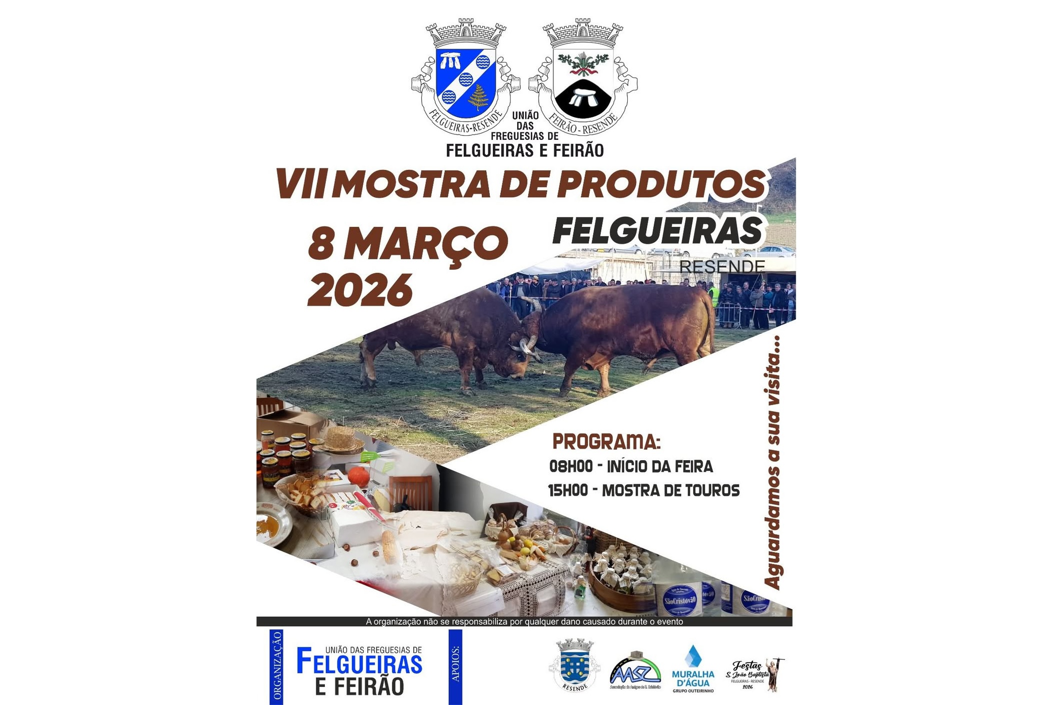 Felgueiras (Resende) acolhe VII Mostra de Produtos no dia 8 de março com feira e mostra de touros