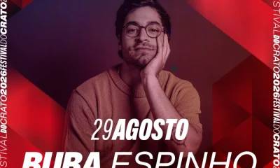 Buba Espinho primeiro artista confirmado do Festival do Crato 2026