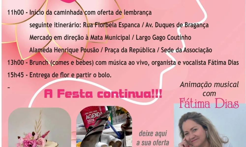 INSCRIÇÕES ABERTAS | ATÉ 06.03.2026
 COMEMORAR DO DIA DA MULHER | 08.03.2026 
A …