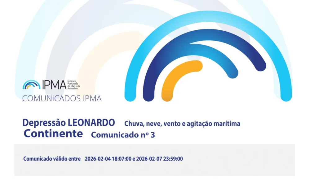 Informação especial
 
Comunicado válido entre 2026-02-04 18:07:00 e 2026-02-07 2…