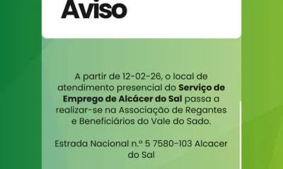NOVA ALTERAÇÃO! 

Devido às cheias, o atendimento presencial do Serviço de Emp…