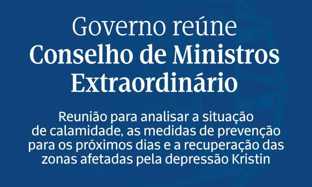 O Governo vai reunir-se este domingo em Conselho de Ministros Extraordinário par…