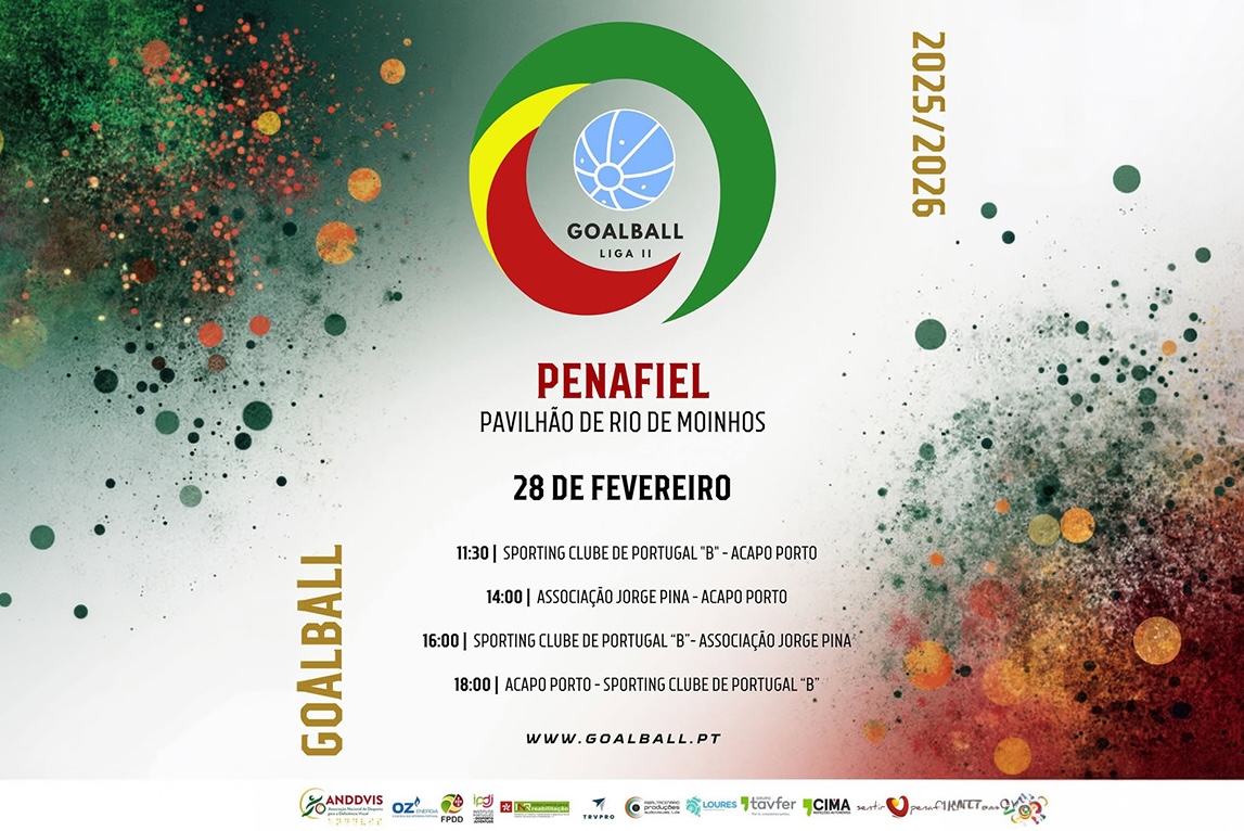 Penafiel acolhe etapa da Liga II de Goalball no Pavilhão de Rio de Moinhos com jogos de Sporting, ACAPO e Associação Jorge Pina