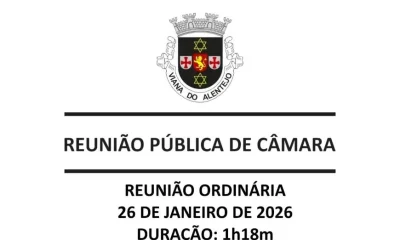 Reunião Ordinária da Câmara Municipal de Viana do Alentejo | 26 de janeiro de 20…