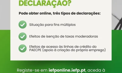 Sabe que pode pedir declarações comprovativas da sua situação junto do IEFP sem …