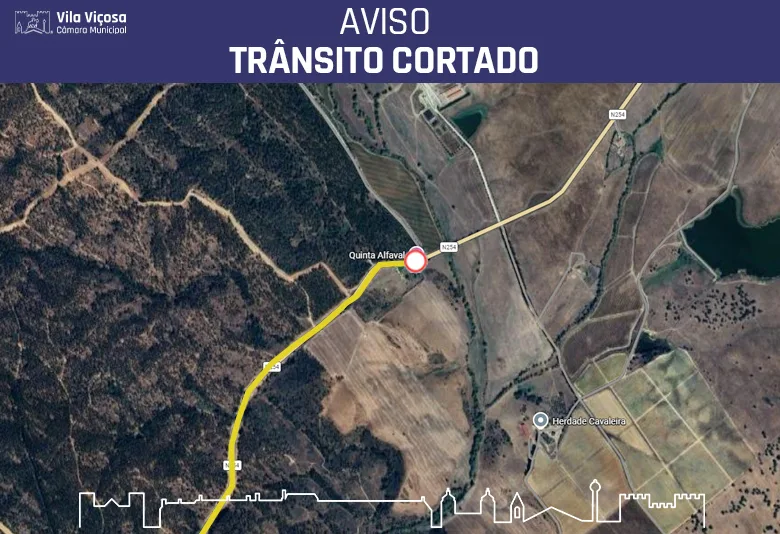 Trânsito cortado na Estrada Nacional 254 

O Município de Vila Viçosa informa q…