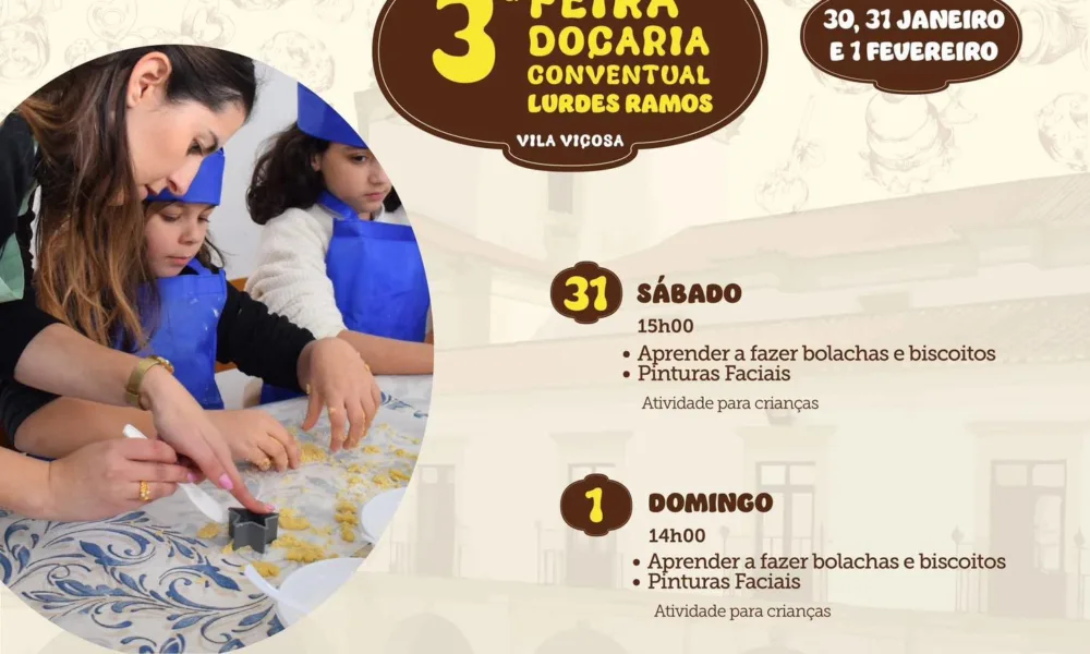 VILA VIÇOSA | ÚLTIMO DIA DA III FEIRA DE DOÇARIA CONVENTUAL “LURDES RAMOS”

O Mu…