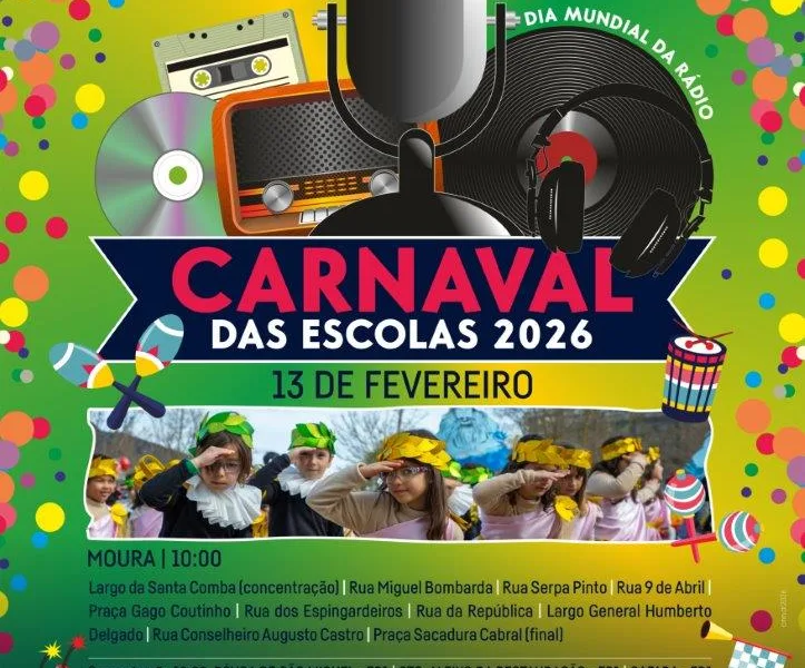 Moura: Carnaval das Escolas invade as ruas ao ritmo das ondas da Rádio