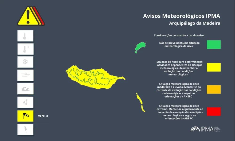 Atenção aos Avisos Meteorológicos para a Madeira:
Vento – Amarelo [ 30 Mar 00:48…