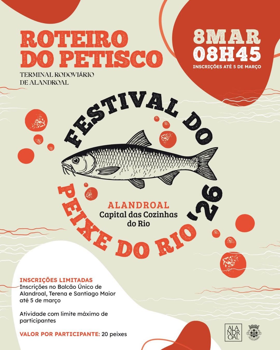 Dia 8 de março, às 8:45, junte-se a nós no belíssimo Roteiro do Petisco.

Não pe…