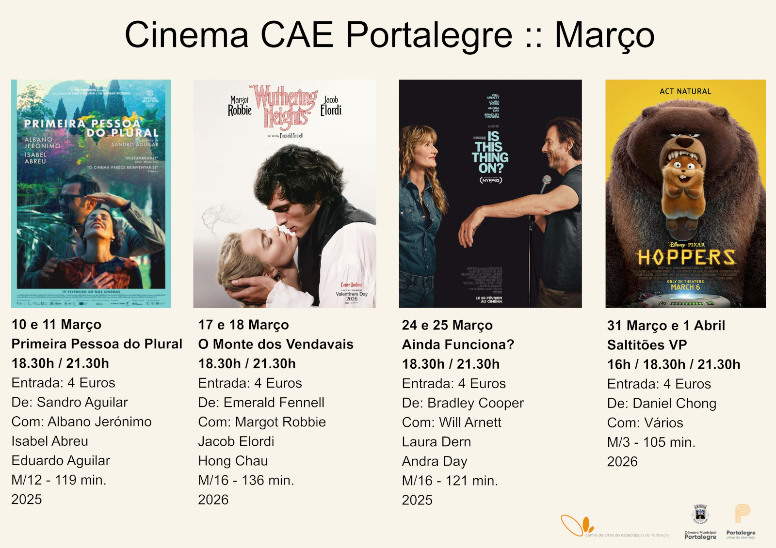 Cinema CAEP para o mês de Março: