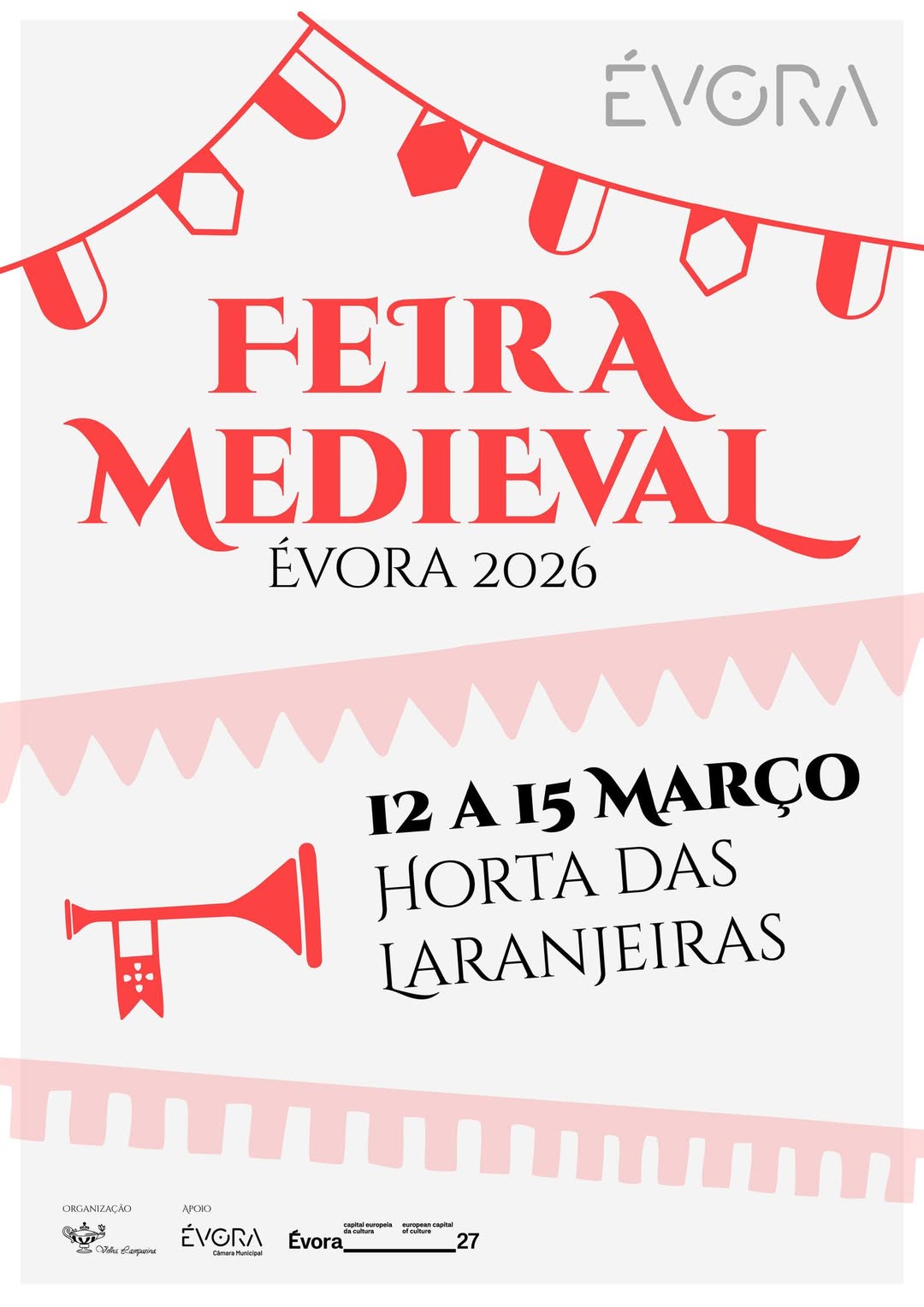 A Feira Medieval de Évora está de regresso 
12 a 15 de março na Horta das Laranj…