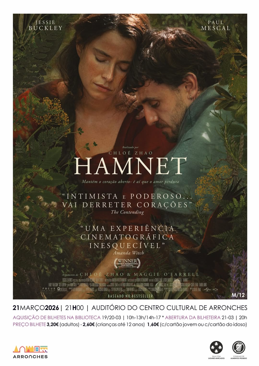CINEMA | HAMNET

Dia 21 de março (sábado), às 21H00, no Auditório do Centro Cult…