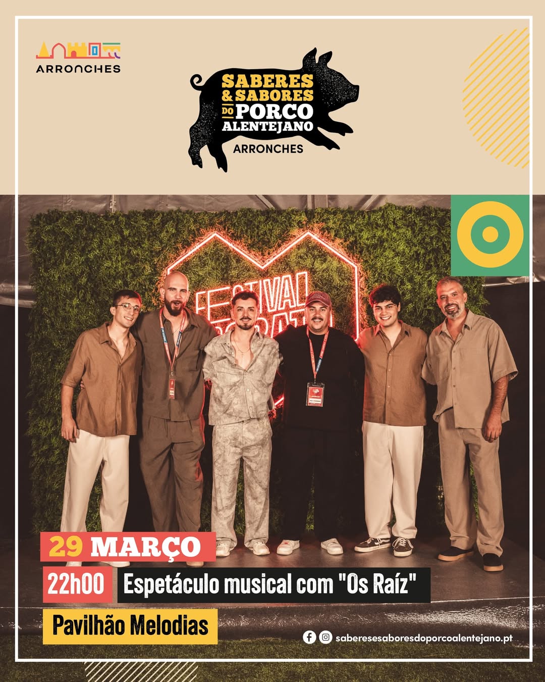 Domingo, pelas 22h, o grupo “Os Raíz” vai assumir o palco do pavilhão Melodias. …