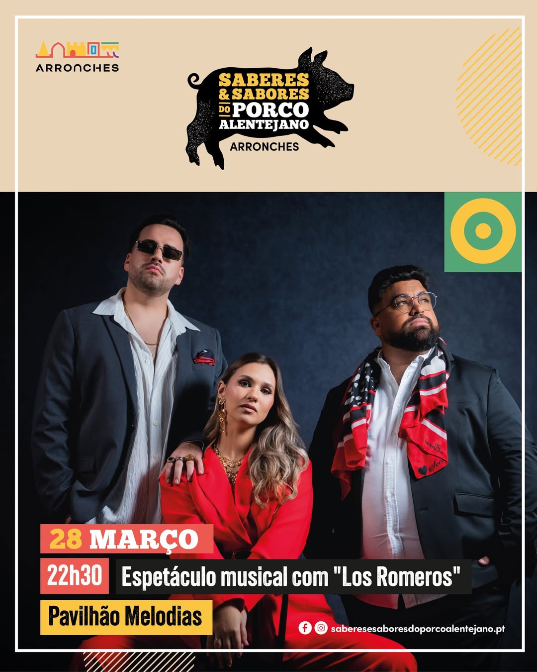 Sábado, dia 28, pelas 22h30, o grupo “Los Romeros” promete fazer vibrar o pavilh…