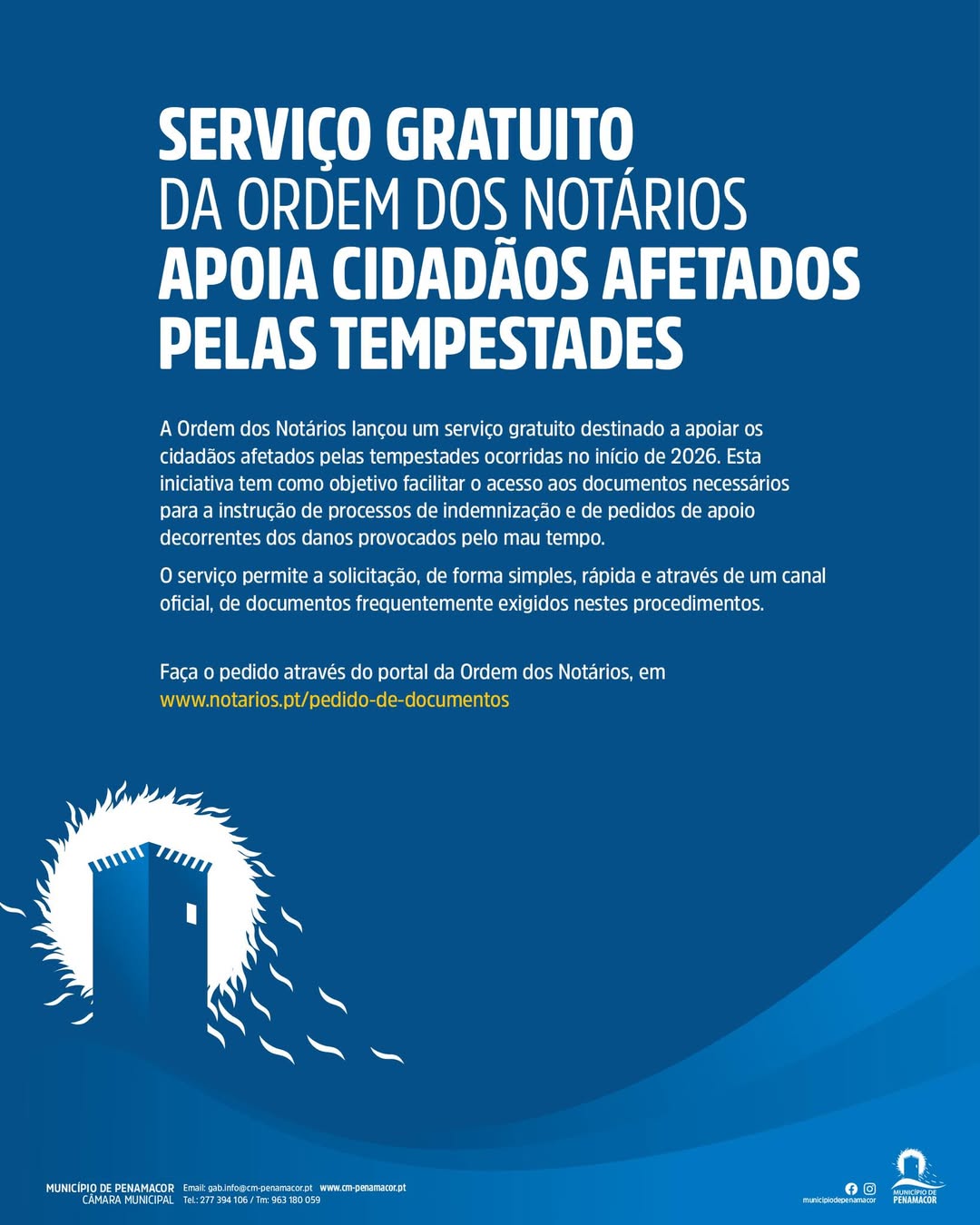 Serviço gratuito da Ordem dos Notários apoia cidadãos afetados pelas tempestades…