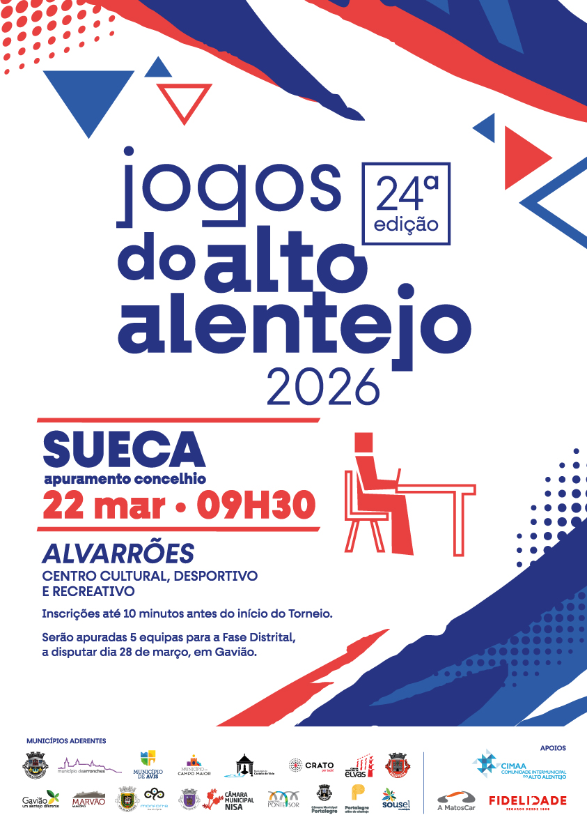 Sueca – Apuramento Concelhio para os Jogos do Alto Alentejo
 22 de março (domin…
