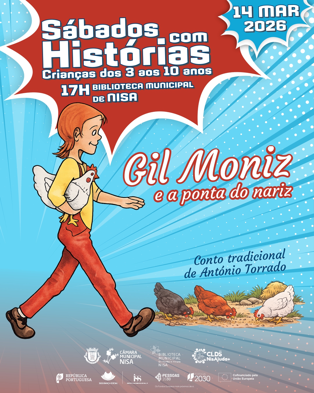 Este Sábado é com Histórias na Biblioteca Municipal de Nisa, pelas 17h!  

#muni…