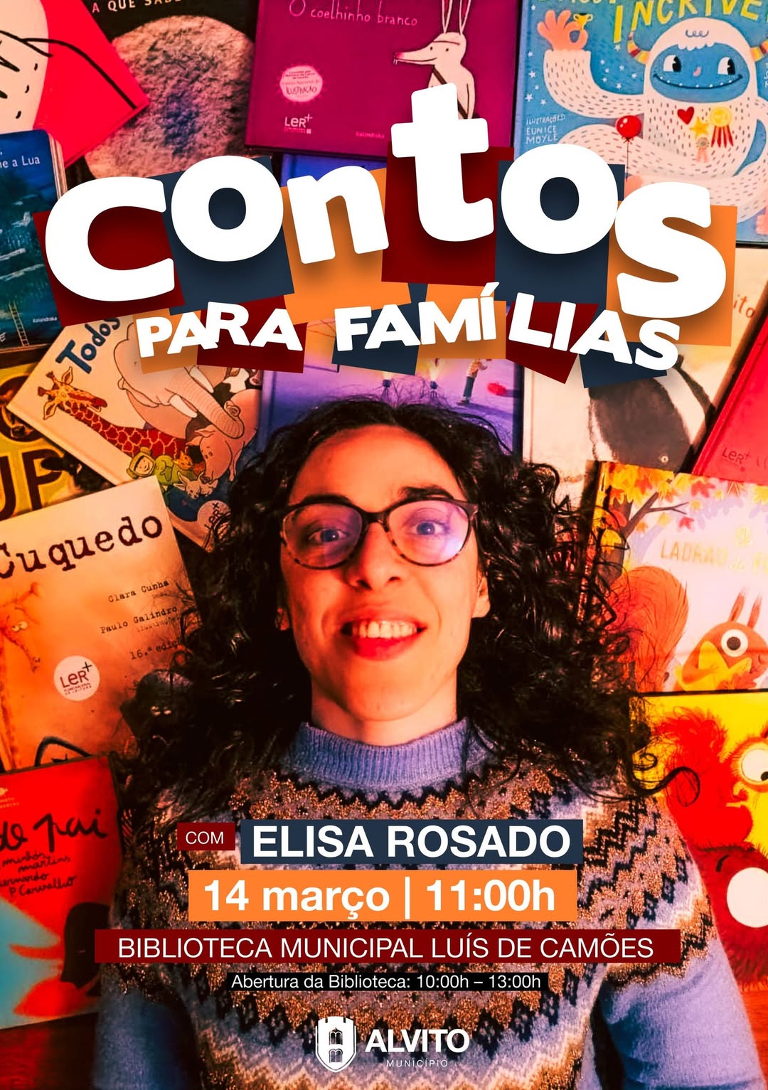 Amanhã, junte a família e divirta-se a ouvir contos, na Biblioteca Municipal!