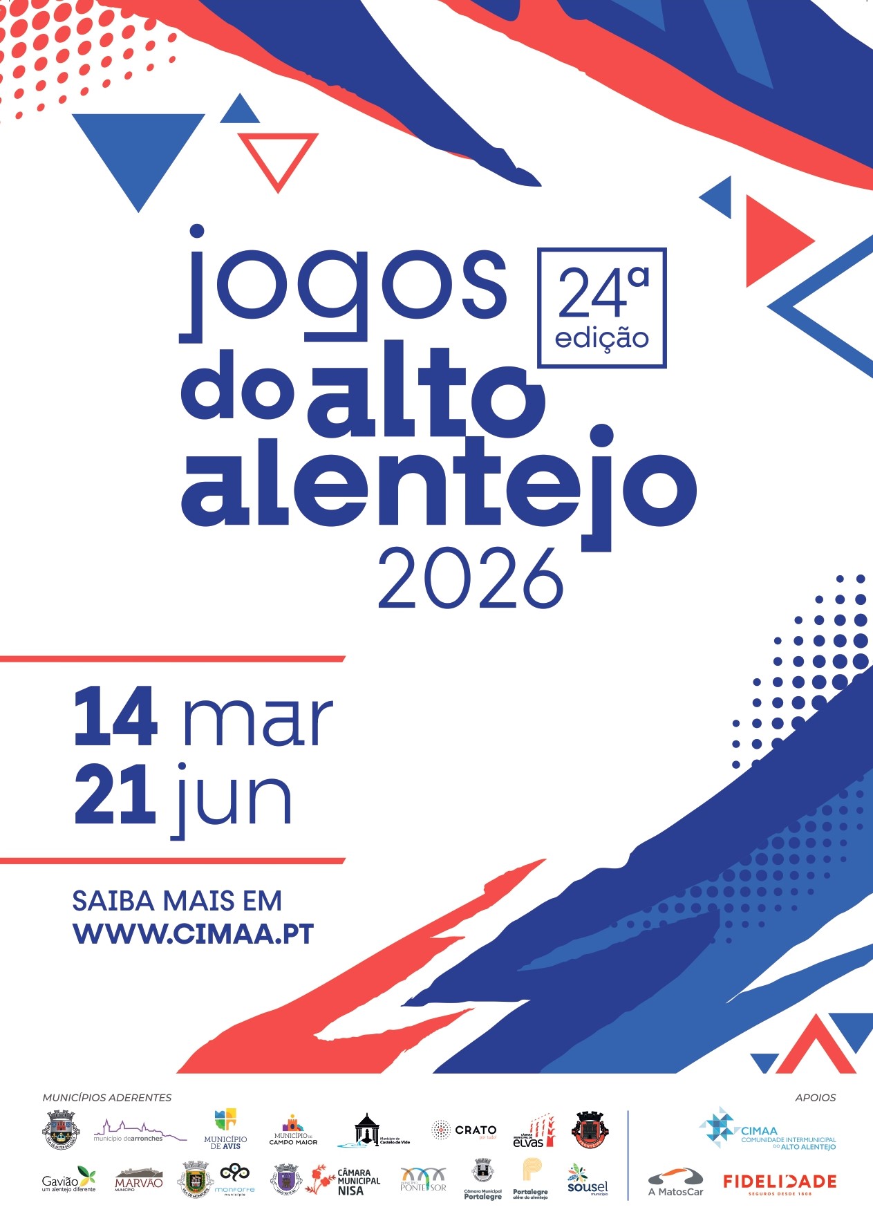 24ª edição dos Jogos do Alto Alentejo, de 14 de março a 21 de junho.
Saiba mais …