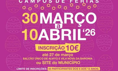 Campos de Férias da Páscoa 

De 30 de março a 10 de abril, a Câmara de Alvito pr…