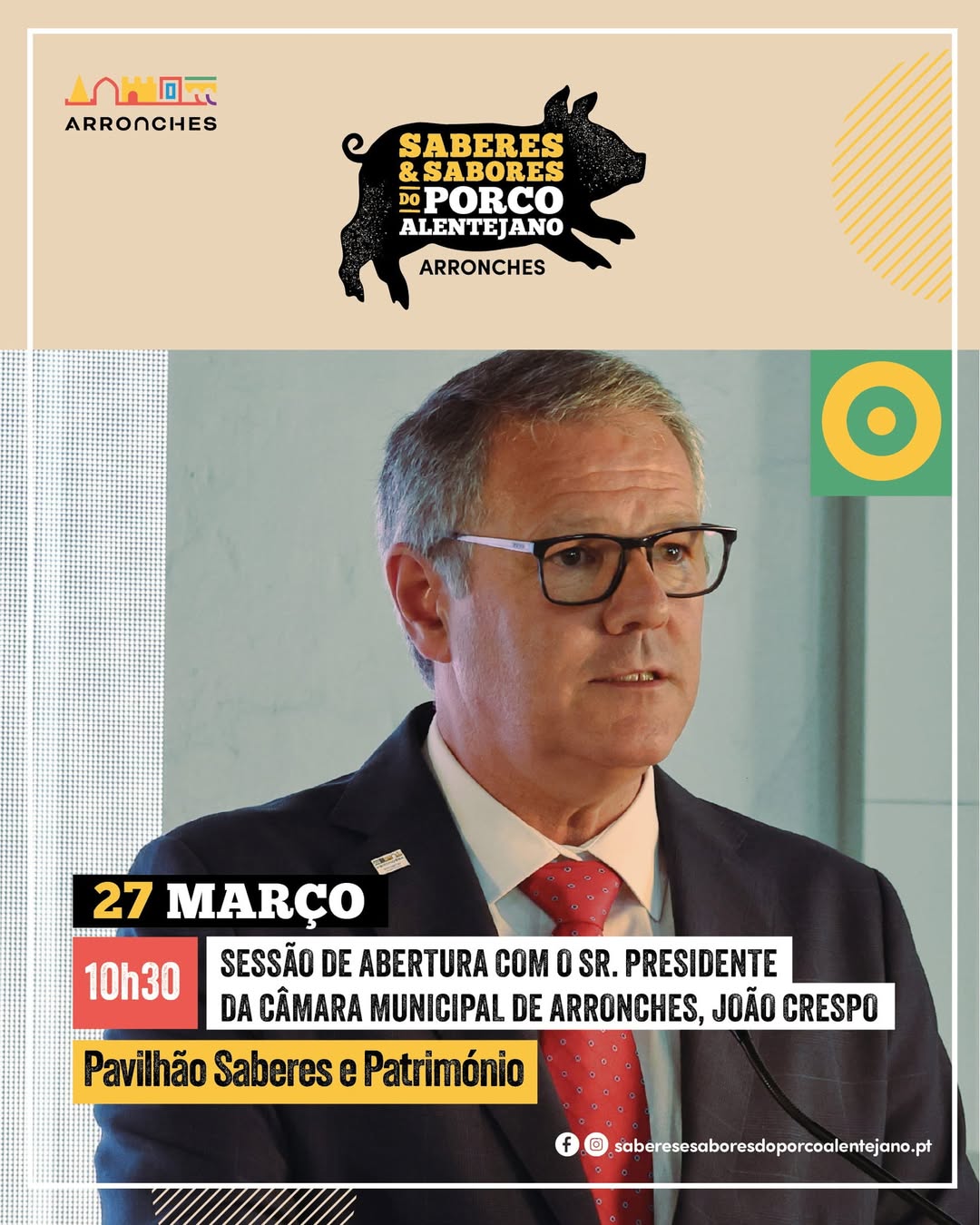 SEXTA-FEIRA, DIA 27, 10H30

Sessão de abertura do Saberes e Sabores do Porco Ale…