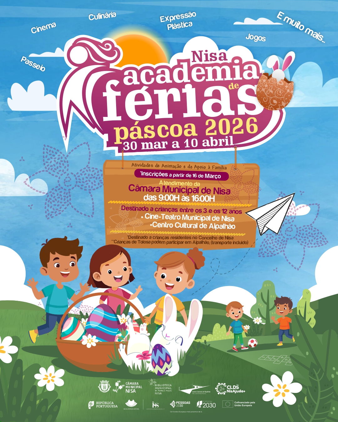 𝐀𝐜𝐚𝐝𝐞𝐦𝐢𝐚 𝐝𝐞 𝐅é𝐫𝐢𝐚𝐬 – 𝐏𝐚́𝐬𝐜𝐨𝐚 𝟐𝟎𝟐𝟔 

O Município de Nisa promove de 30 de março a…