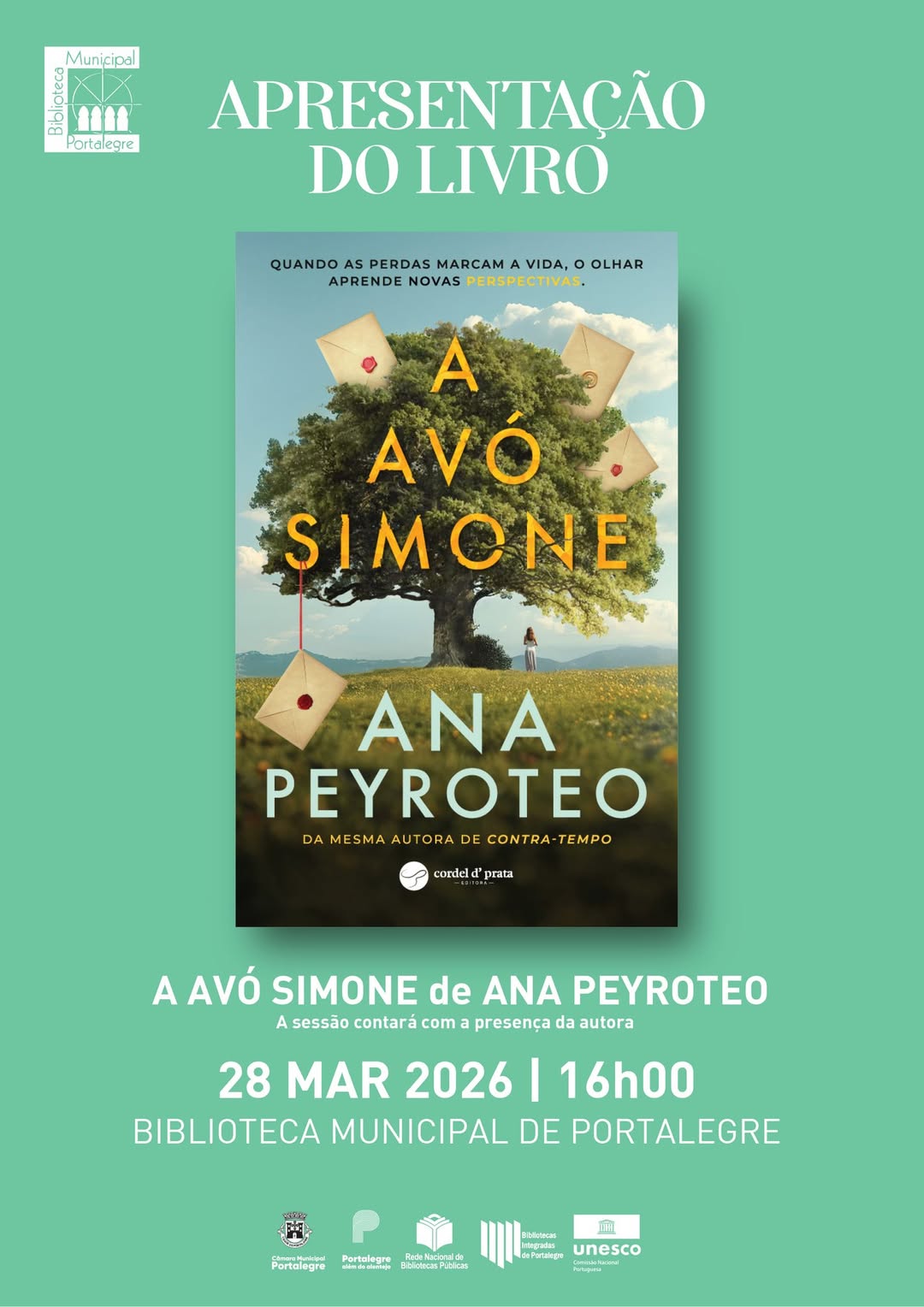 Apresentação do livro “A Avó Simone”, de Ana Peyroteo, dia 28 de março, às 16h00…