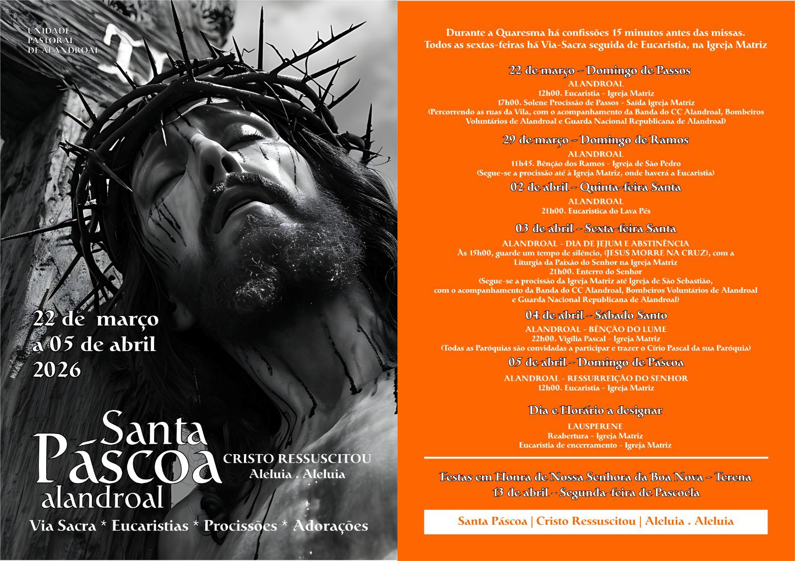 Semana Santa  

 de 22 de março a 5 de abril 

#alandroalumahistoriaquenuncaacab…