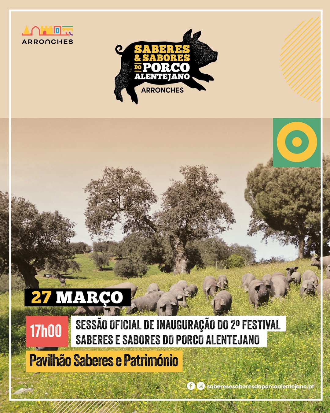 A sessão oficial de inauguração da 2ª edição do Festival Saberes e Sabores do Po…