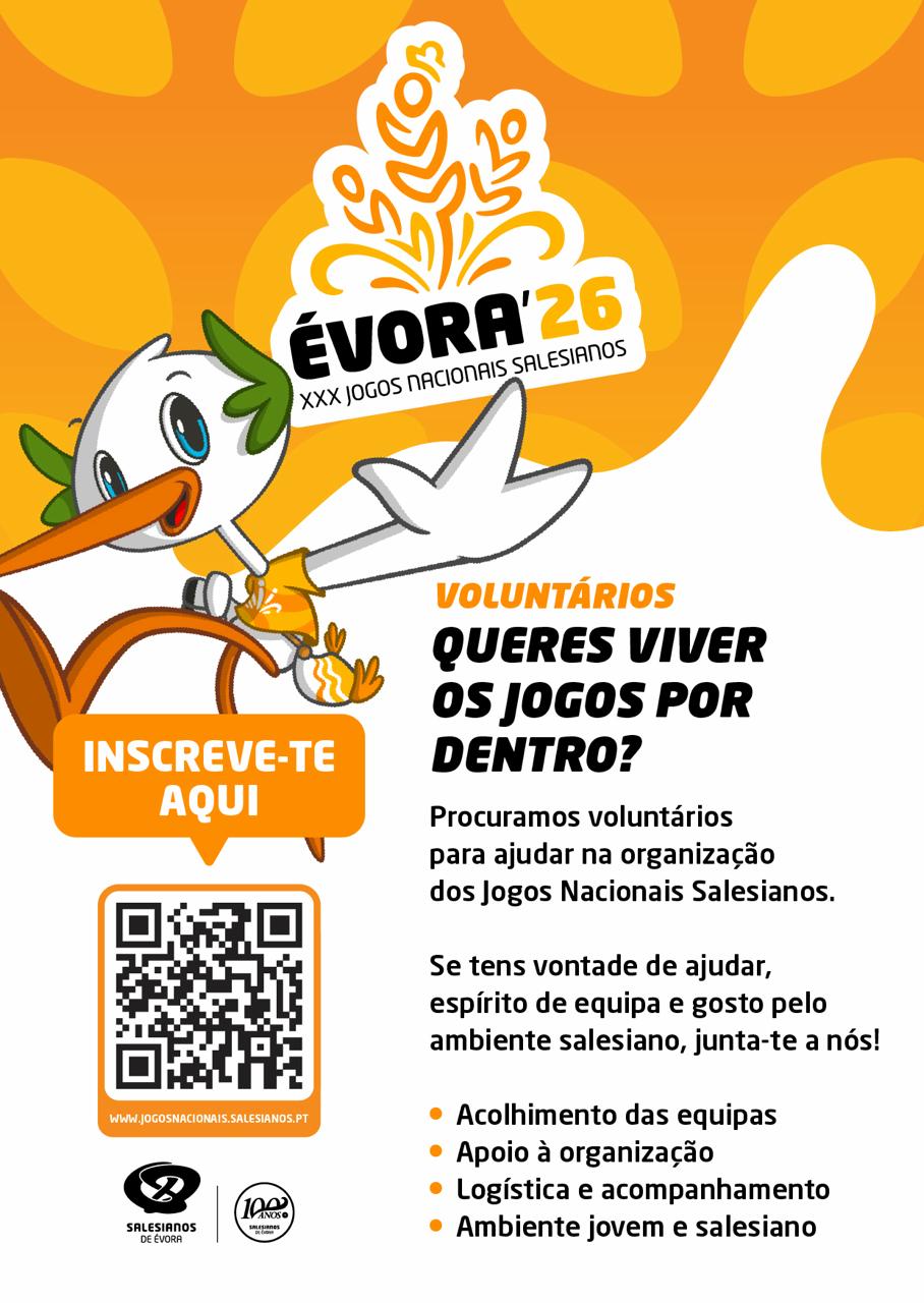 Voluntários precisam-se!

De 30 de abril a 3 de maio de 2026, Évora acolhe os XX…