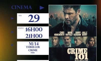 CINE ALTER
 29 de MARÇO
 
CRIME 101
Cineteatro de Alter do Chão – 16H00 e 21h00…