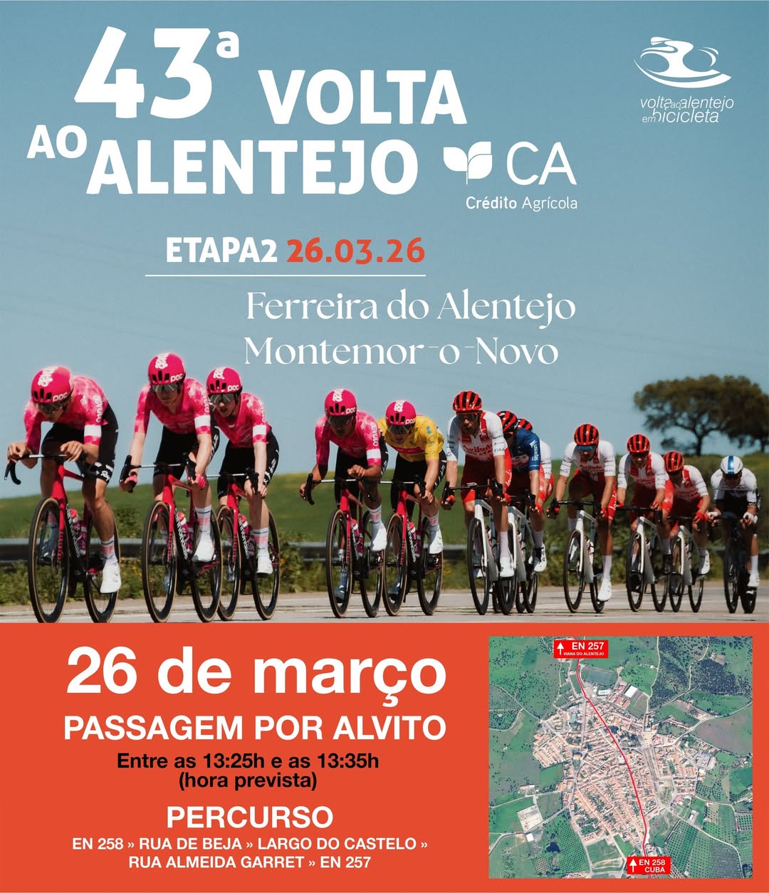 Alvito é ponto de passagem da 43.ª Volta ao Alentejo

O concelho de Alvito volta…