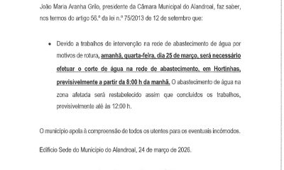 Corte de Água 
 25 de março
Hortinhas

#CorteDeAgua
#hortinhas