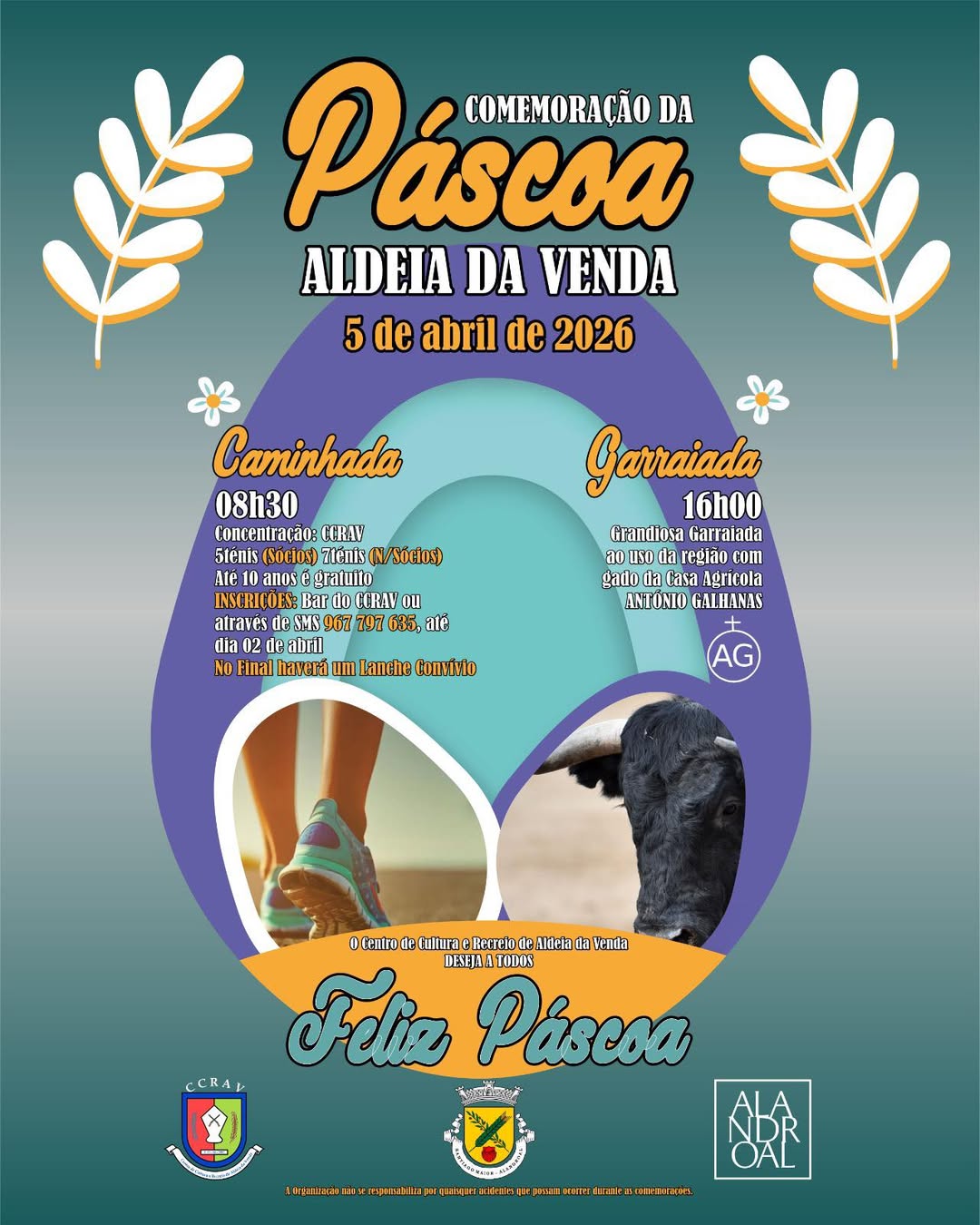 Comemoração da Páscoa  

 Caminhada e Garraiada 

 5 de abril 

info  

#municip…