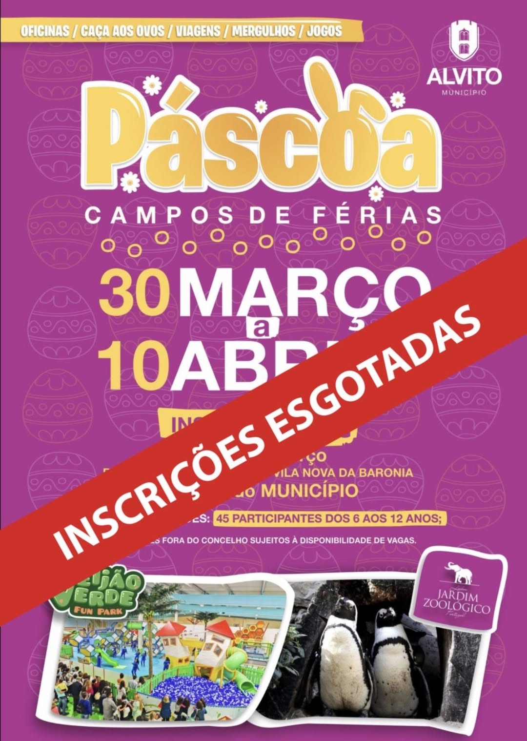 Informação

Informamos que as inscrições para os Campos de Férias da Páscoa se e…
