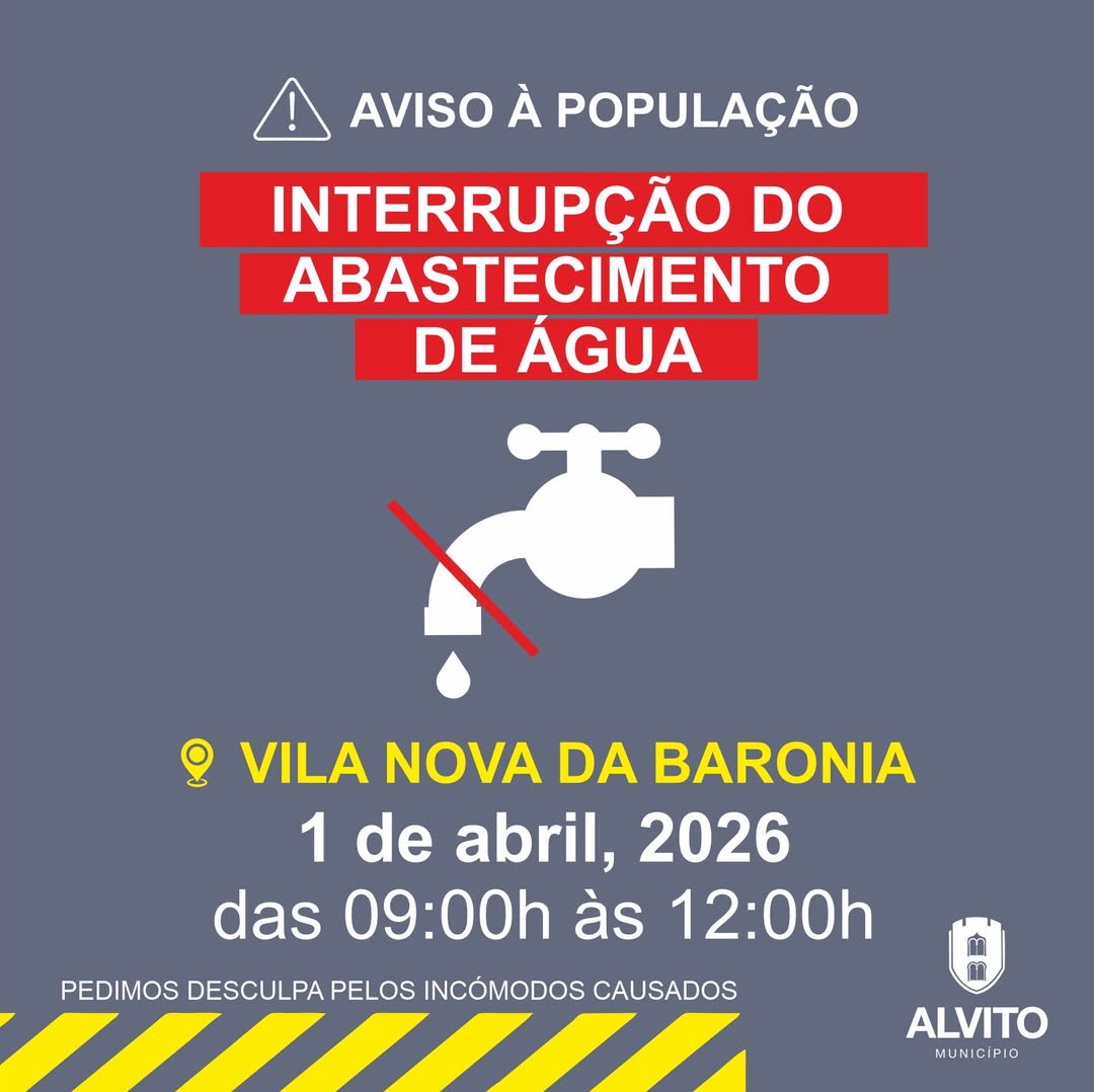 Aviso à população – Corte no abastecimento de água 

Relembramos que amanhã, das…
