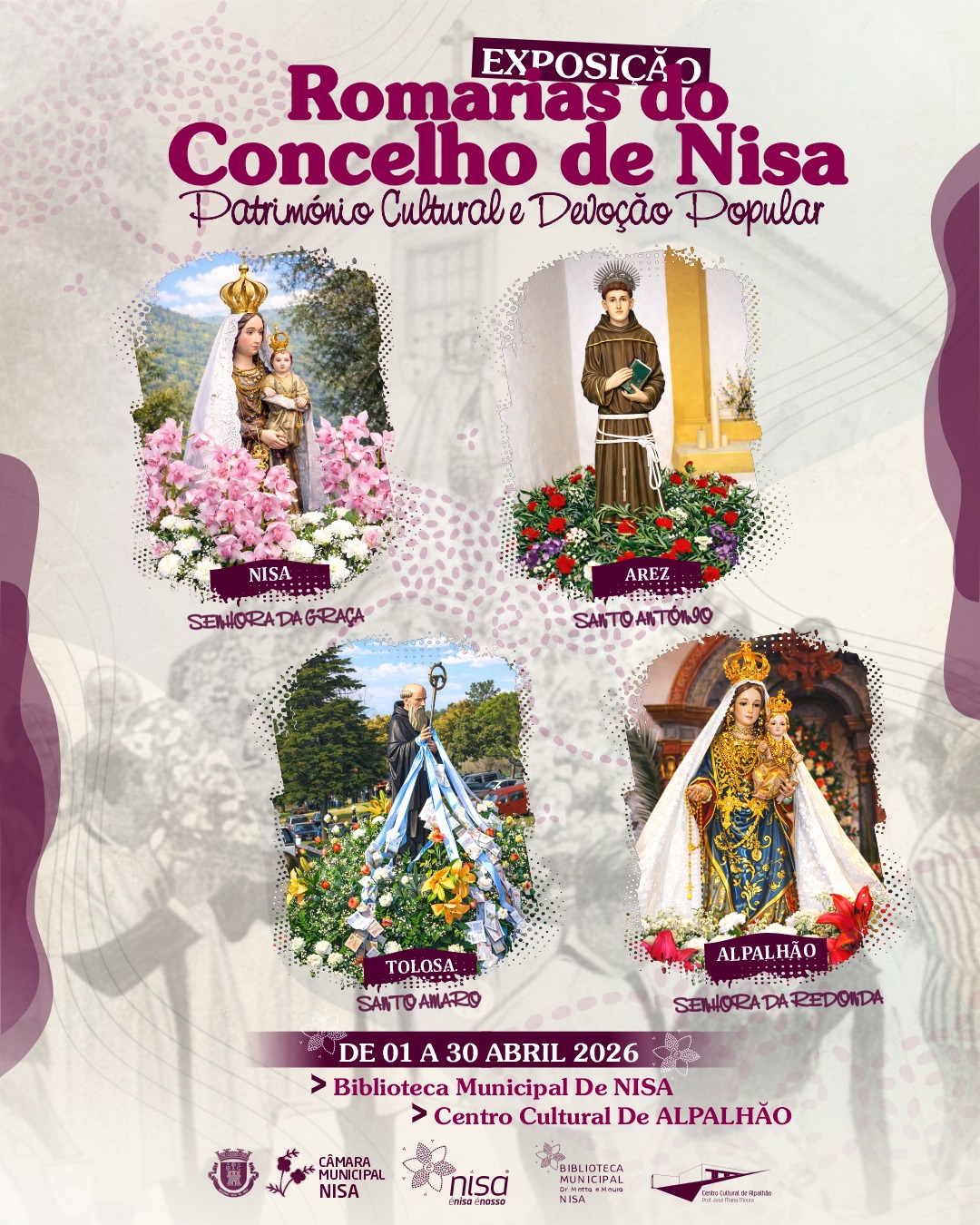 𝐄𝐗𝐏𝐎𝐒𝐈𝐂̧𝐀̃𝐎 | “𝐑𝐨𝐦𝐚𝐫𝐢𝐚𝐬 𝐝𝐨 𝐂𝐨𝐧𝐜𝐞𝐥𝐡𝐨 𝐝𝐞 𝐍𝐢𝐬𝐚 – 𝐏𝐚𝐭𝐫𝐢𝐦𝐨́𝐧𝐢𝐨 𝐂𝐮𝐥𝐭𝐮𝐫𝐚𝐥 𝐞 𝐃𝐞𝐯𝐨𝐜̧𝐚̃𝐨 …